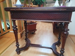Antique folding card table
