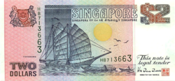 Singapore $2 1992 oz