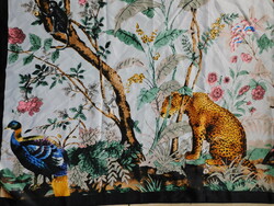 Huge Oriflame vintage stole with exotic wildlife