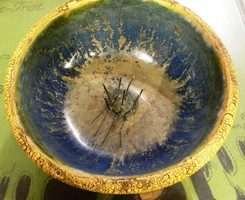 Retro ceramic ikebana bowl marked