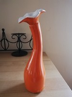 Orange ptmd flower vase 21 cm