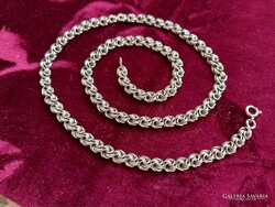 Silver rose chain, necklace