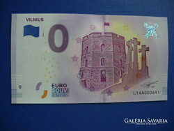 Lithuania 0 euros 2018 vilnius! Rare memory paper money! Unc!