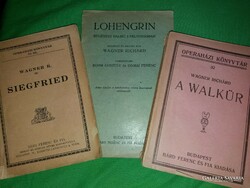 Antik Operaházi könyvek Wágner : LOHENGRIN - SIEGFRIED - A VALKŰR egyben a képek szerint BÁRD