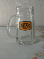 Retro old gold fassl glass beer mug