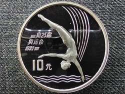 Kína Nyári Olimpia 1992, Barcelona, Műugrás .900 ezüst 10 Jüan 1990 PP (id46451)