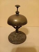 Antique marked j.L. Herrmann wien special copper bronze hotel reception or maid call bell