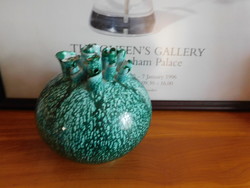 Retro artisan ceramic globe vase/ikebana