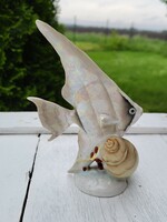 Hollóháza porcelain_fish-shell nipp_hand painted