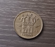 50 centimes,Belgium 1964