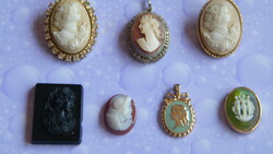 Cameo, brooches and pendants in one