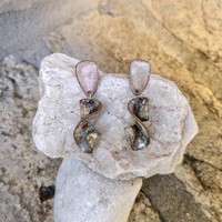 Twisted Fire Enamel Earrings (Unique, Handmade, New)