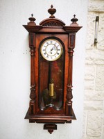 Antique 1 heavy wall clock carved smaller rare size