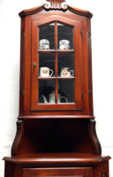 Antique-style display corner cabinet
