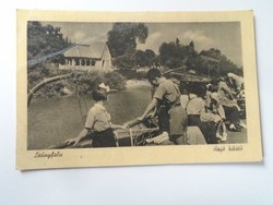 D195369 lényfalu - - old postcard 1956 - marina - stamp lényfalu 1961