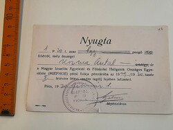 Judaika: MIEFHOE nyugta 1930.