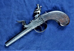 Very rare, antique, front-loading, flintlock pistol, France, ca. 1780!!!