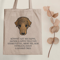 Dog heart full of love - dog canvas bag with quote