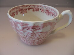 Rózsaszín angol szekeres csavart bordás csésze