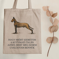 I've never been disappointed in dogs - dog canvas bag with a quote