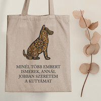 I love my dog even more - dog canvas bag with quote