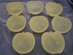 Yellow apple-shaped microwavable facial bowls 8 pcs. Flawless 12x6cm.