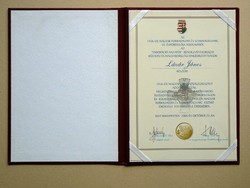 1956-Os Hungarian Freedom Cross Donor (October 23, 2006) Award rare!