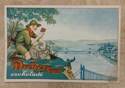 Dreher Maul csokoládé képeslap levelezőlap reklám lap az 1930-as évekből, ritkaság!