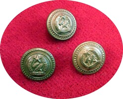 Rákosi era military uniform buttons 3 pcs., n03