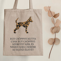 A little dog with a little love - dog canvas bag with a quote