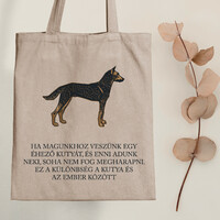 Kutyahála - dog canvas bag with a quote