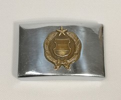 Military, police, border guard, (anti-military belt officer) belt buckle, cooper coat of arms red star