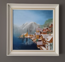 Hallstatt - framed oil painting