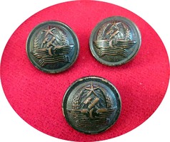 Rákosi period uniform buttons. 3 pcs. N20
