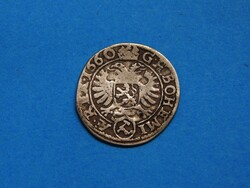 Lipót I silver 3 kreuzer 1660 kuttenberg, (kutna hora), Bohemia