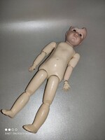 Vintage wooden doll body head damaged