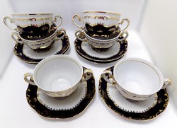 6 Zsolnay pompadour 1 soup cup + base (zal-r78273)