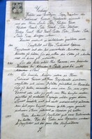 Régi németnyelvű kordokumentum Bátaszék 1903 május vízjeles papíron.
