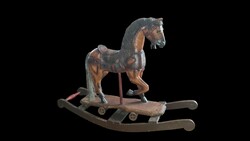 A669 antique wooden rocking horse
