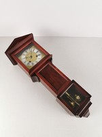 Beautiful old wooden schmeckenbecher rotating pendulum wall clock / mid-century German / retro