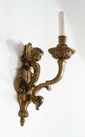 Baroque-style bronze wall arm in a pair with a plastic head