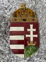 Nagyon szép mázas kerámia Magyar címer.