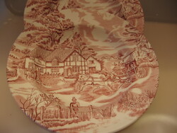 Pink luneville france English style soup plates in one 2+1