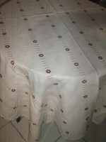 Beautiful and elegant pale yellow floral woven tablecloth