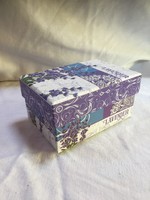 Rectangular paper gift box with lavender design, vintage style - 79/1.