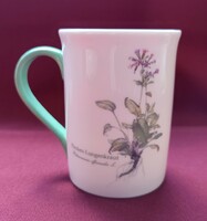 German porcelain botanical martilapu and mottled lungwort flower pattern cup mug