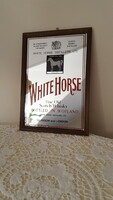 White horse advertising mirror, picture