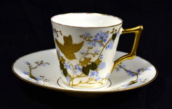 XIX. Sz end hand-painted gilded antique French porcelain coffee cup