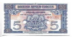 2 X 5 shillings shillings 1956 serial numbers british armed forces 1956 2 seria unc