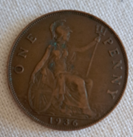 Anglia V. György (1910-1936) 1 Penny 1936 (160)